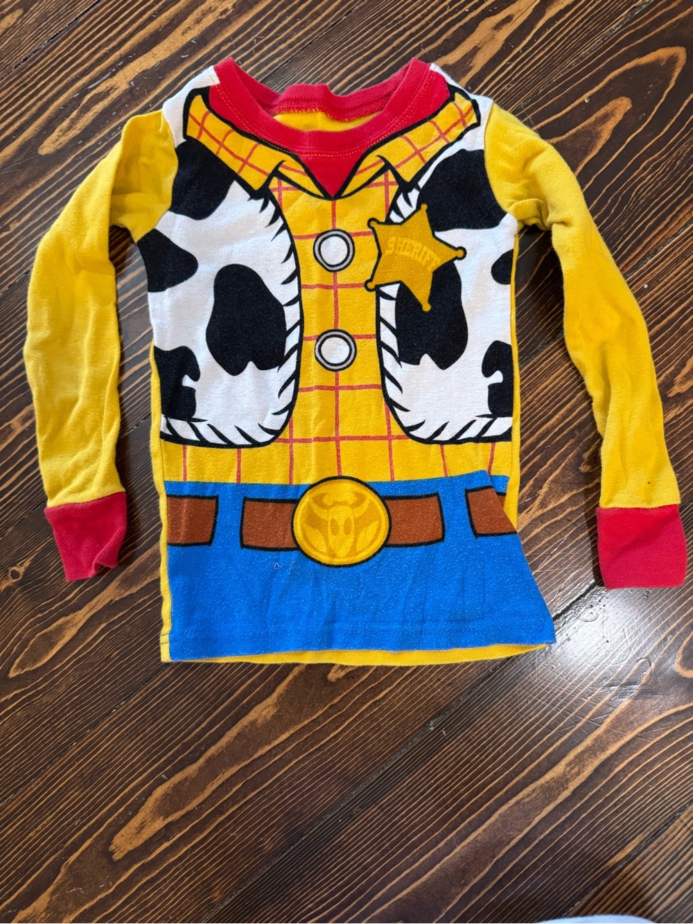 Disney Woody Inspired Kids Yellow Pajama Top